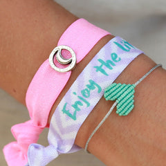 Brazalete turquesa corazón plata