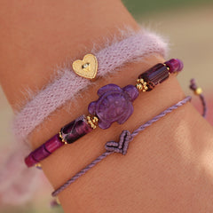 Armband turtle paars