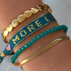 Bracelet facette émeraude
