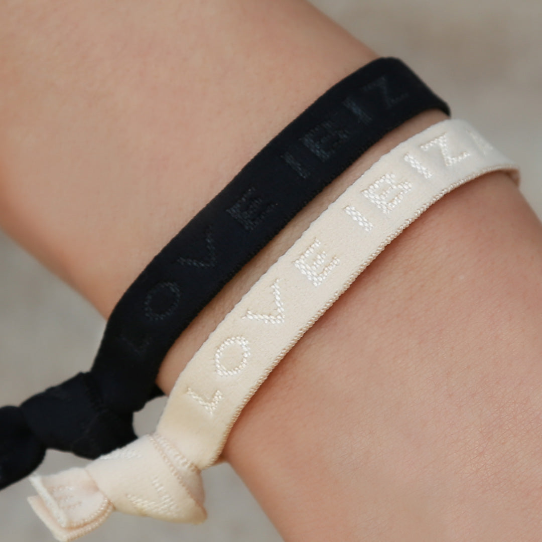Love Ibiza elastisches Samtarmband-Set