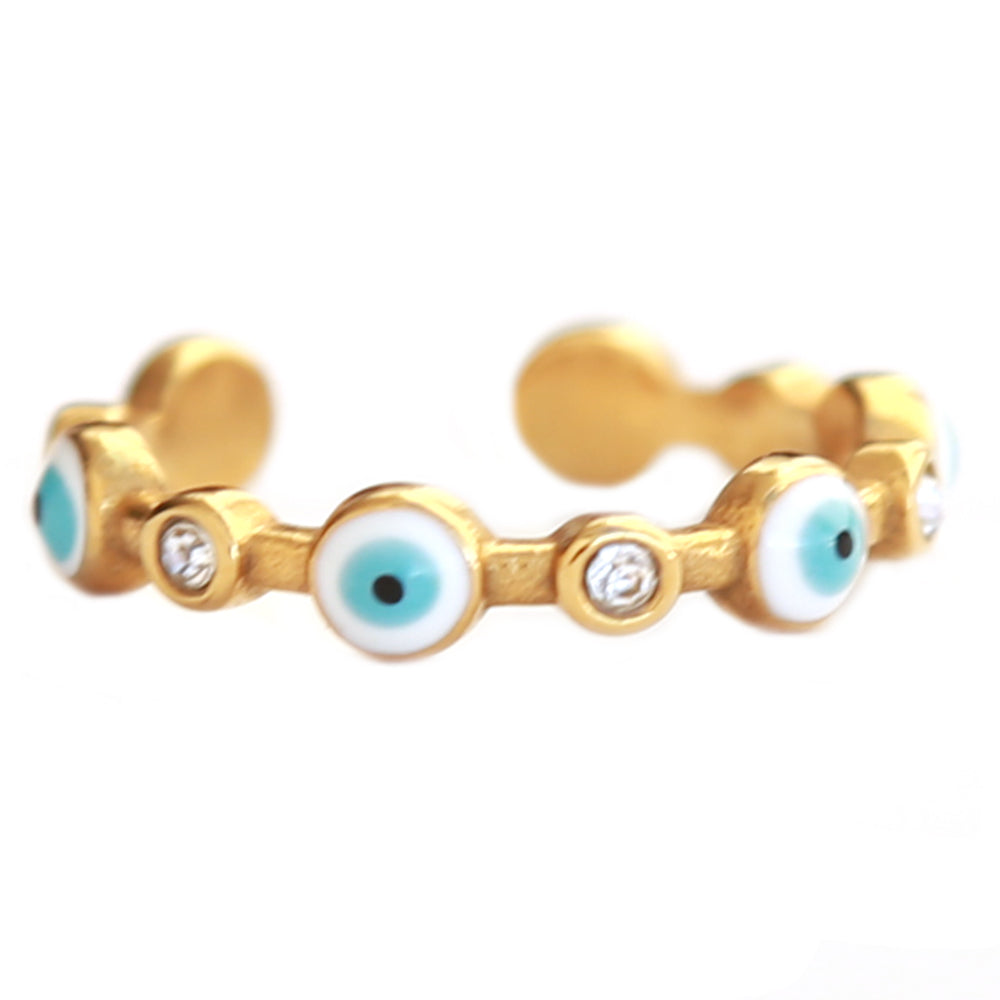 Gouden ring evil eye