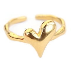 Bague en or coeur éternel
