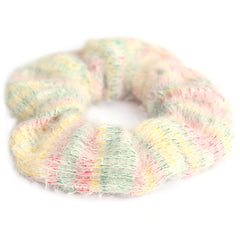 Scrunchie gestrickt Creme meliert