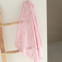 Rosenfarbener Satin-Bandana-Schal