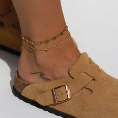 Bracelet de cheville Love Ibiza coeur or