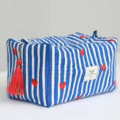 Toilettas blauw hart