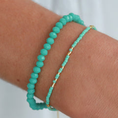 Bracelet facet turquoise