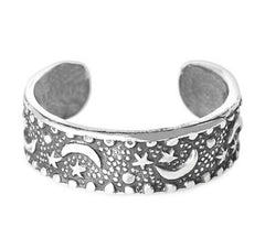 Toe ring Moon (real silver)