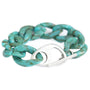 Bracelet large chain silver turquoise