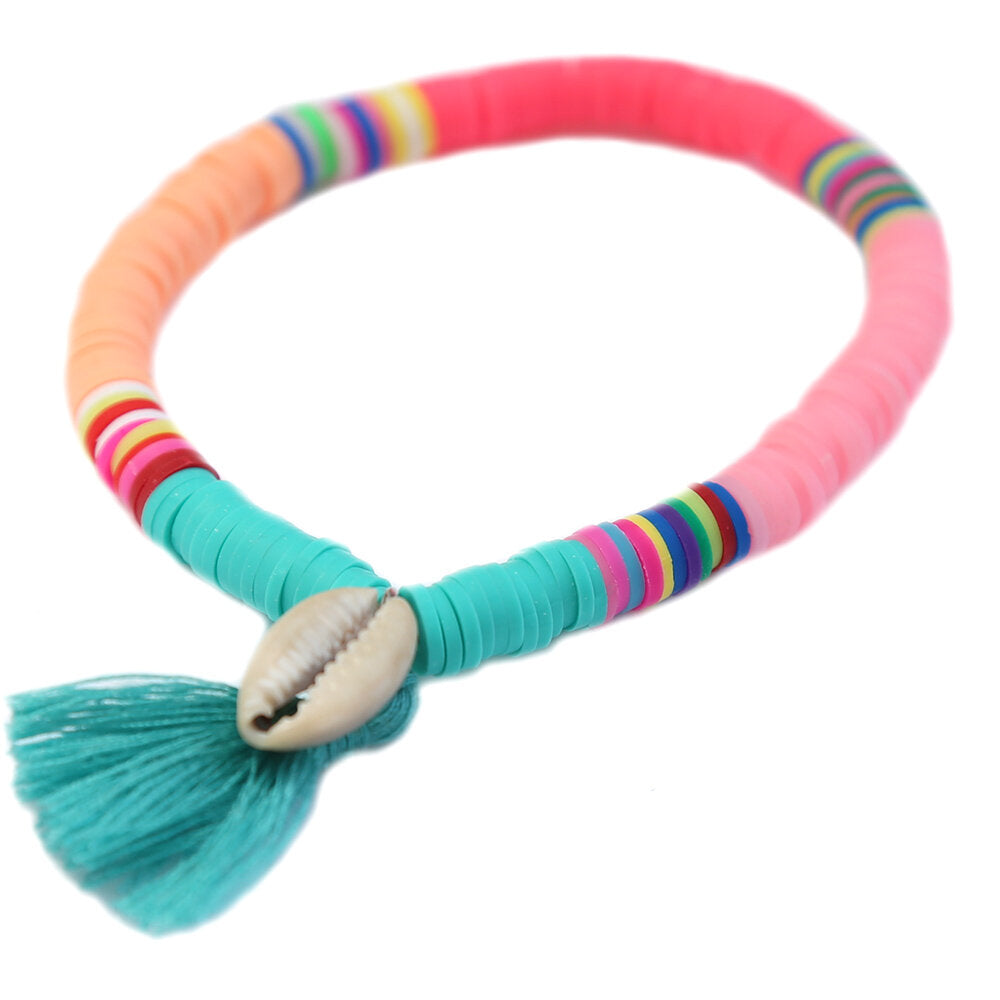 Bracelet summer shell azur