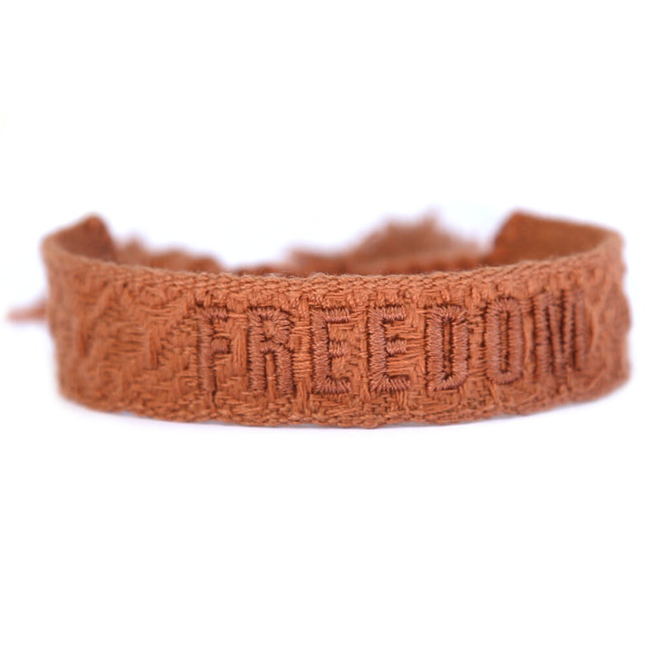 Gewebtes armband freedom copper