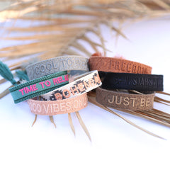 Geweven armband just be you taupe