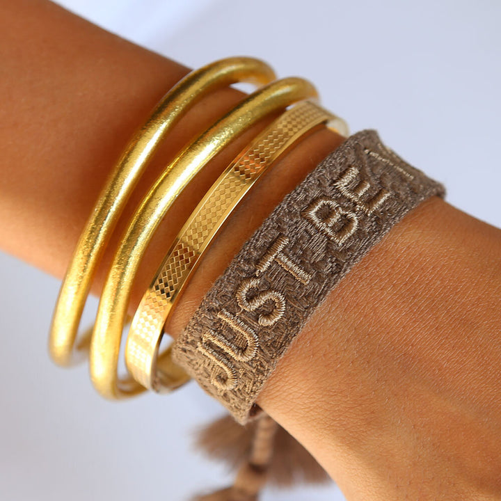 Woven bracelet just be you taupe
