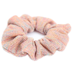 Chouchou knitted rose glitter