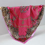 Satin bandana scarf leo chain pink