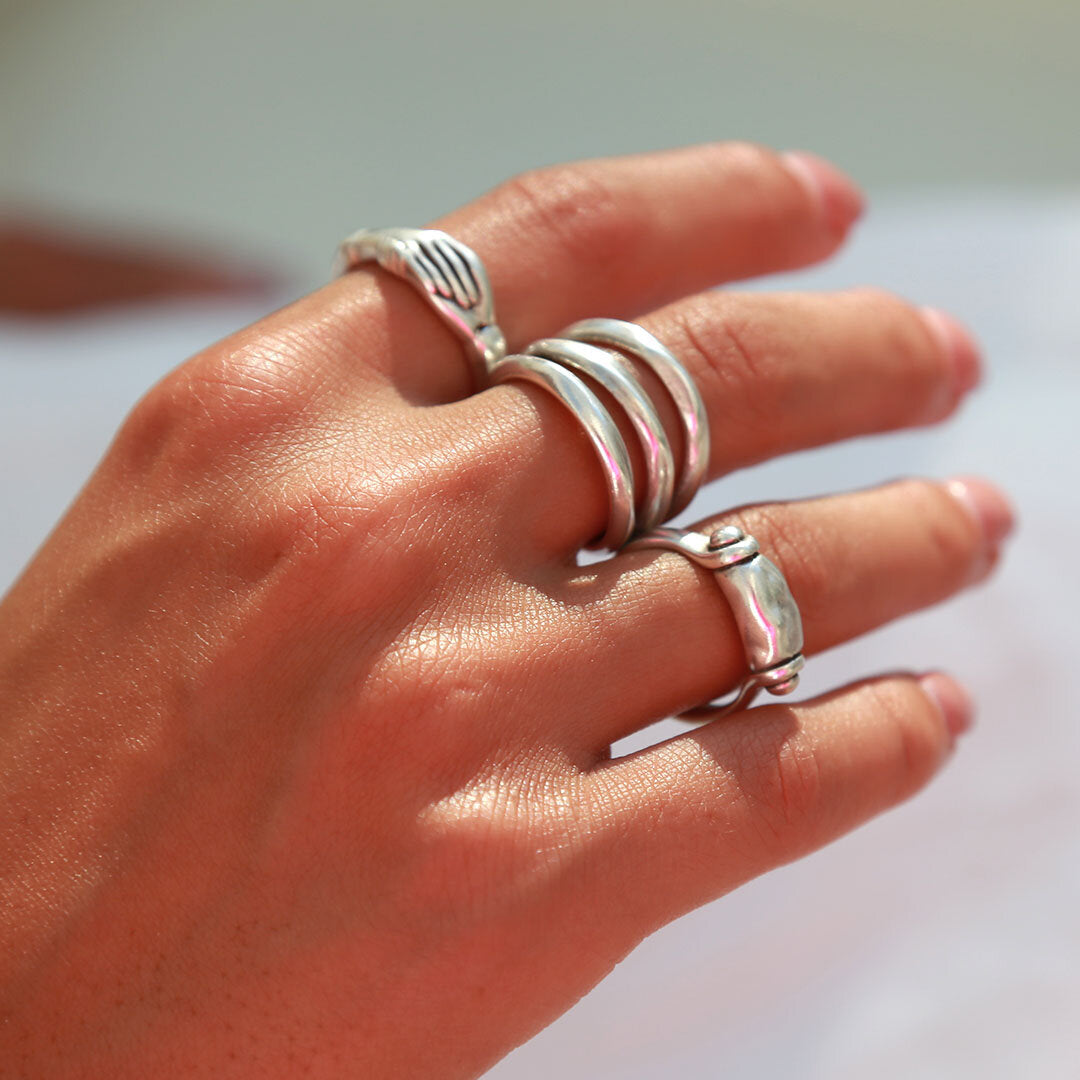 Ring hands silber
