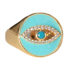 Ring magic eye blue