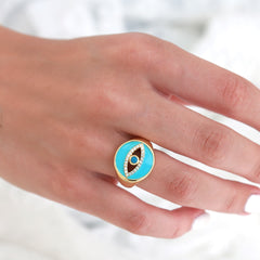 Ring magic eye blue