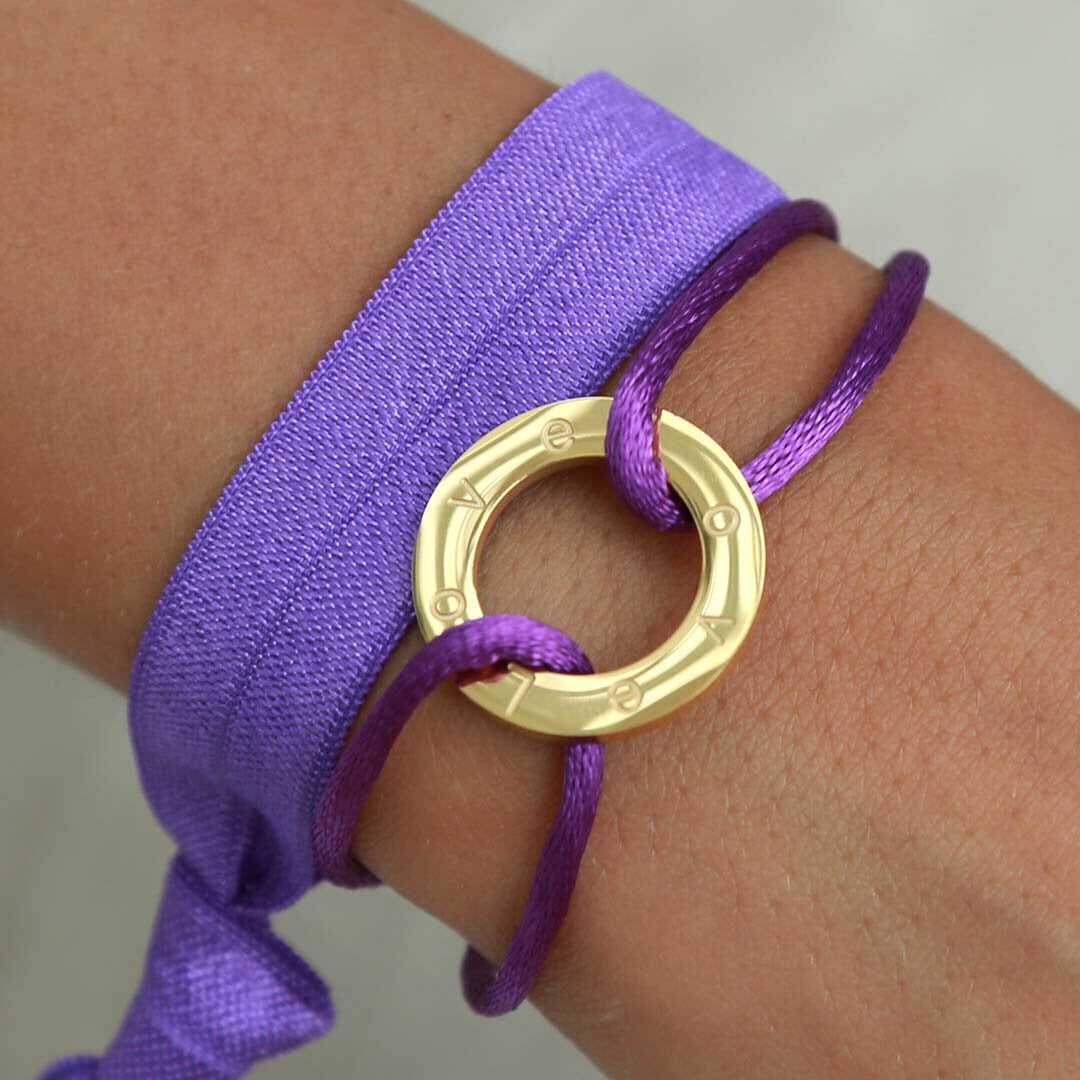 Bracelet circle love purple