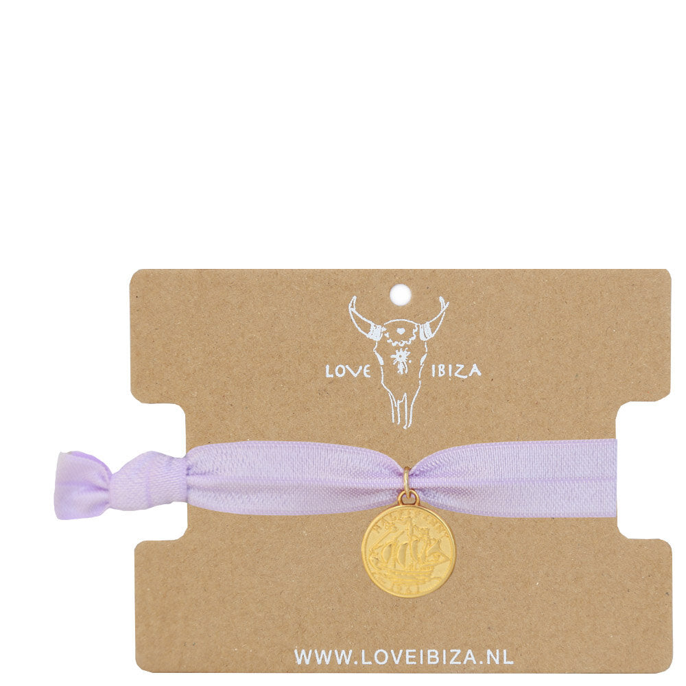 Bracelet Ibiza lilas coin