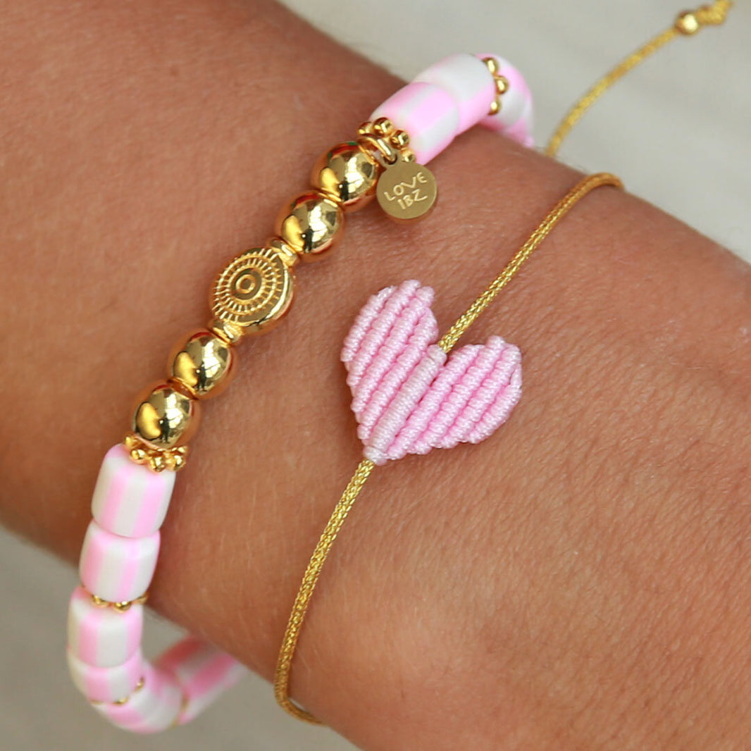 Bracelet Cœur Ajouré Argenté Avec Perle – Style Rétro, Occasion