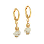Gold earrings Vedra peach