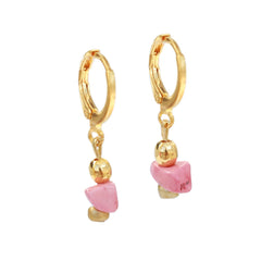 Pendientes de oro Vedra rosa