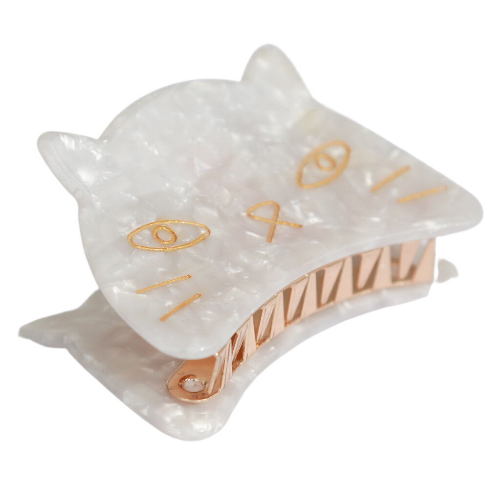 Hair claw meow pearl