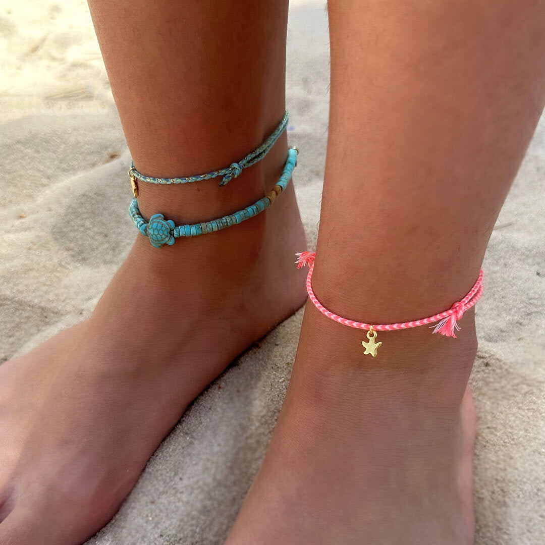 Fußketten turquoise turtle